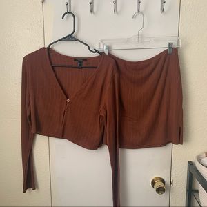 F21 Brown Two Piece set!